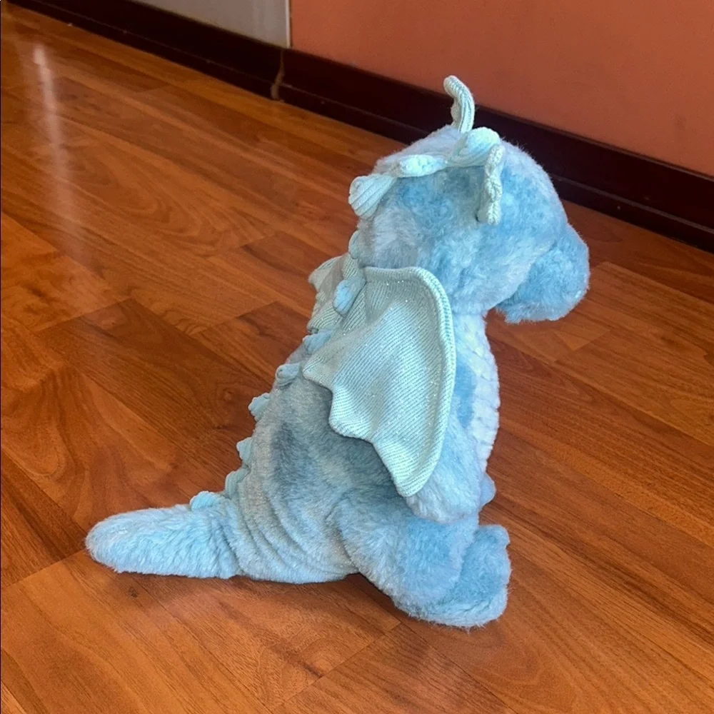 Blue Plush Stuffed Animal with Quilted Texture